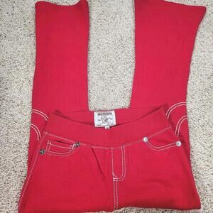 NEW True Religion Pull-On Flare Jeans Red Anniversary Small